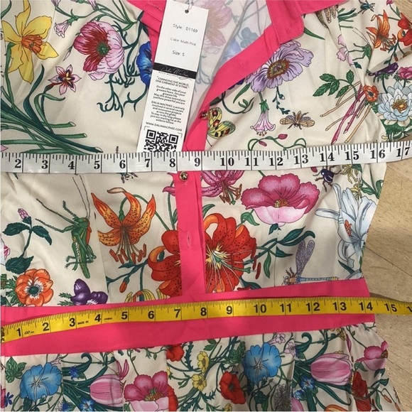 Dalia Macphee pink half button short sleeve dress NWT - Picture 10 of 11